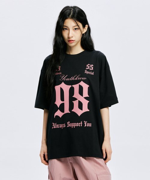 YOUTHKREW（ユースクルー）の「YK スポーティビッグナンバーラウンドボクシティ-ブラック（Tシャツ/カットソー・レディース・その他・FREE）」の3枚目の写真