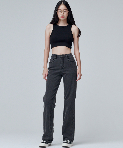 MALOUPE（マロップ）の「9101 起毛ハイライズワイドデニムパンツ (グレー)（デニムパンツ・レディース・グレー・30/26/28）」の4枚目の写真
