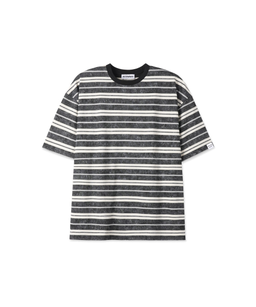 APOSTROPHE COMMA(アポストロフィコンマ)の「ソルトウォッシングストライプ半袖Tシャツ_ミント(Tシャツ/カットソー・メンズ・その他・LARGE/MEDIUM/SMALL)」の4枚目の写真