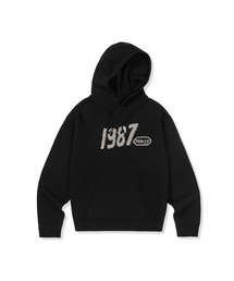 [Mmlg] WAVY LOGO HOOD KNIT (BLACK)