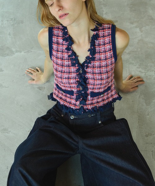 2026SPRING PRE-ORDER】Tweed Knit Vest/ツイードニットベスト（ベスト