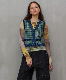 MAISON SPECIAL（メゾンスペシャル）の「【PRE-ORDER】Tweed Knit Vest/ツイードニットベスト（ベスト）」