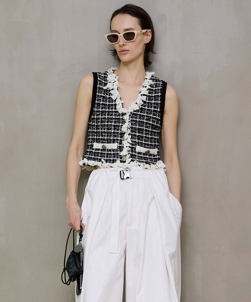 2026SPRING PRE-ORDER】Tweed Knit Vest/ツイードニットベスト（ベスト