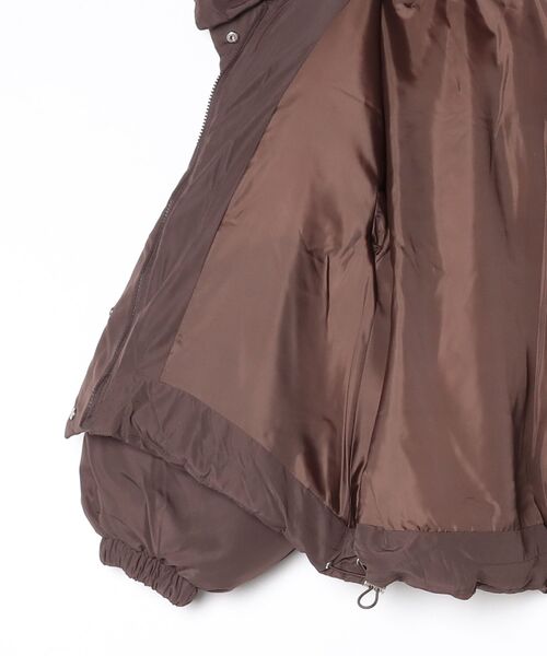 Per sist ence（パーシエンス）の「スタンドカラーノンキルト中綿ブルゾン（ダウンジャケット/コート・レディース・ブラック/ブラウン/ベージュ系・ONE SIZE）」の5枚目の写真