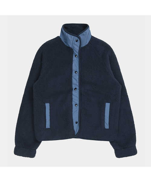 PIGMENT(ピグメント)の「フリース配色オープンジャンパー (KYJP2509193)(その他アウター・レディース・ブラウン/ネイビー/ミント・FREE)」の1枚目の写真