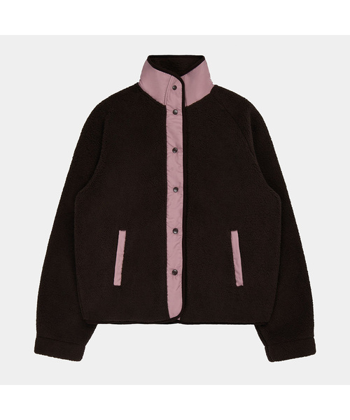 PIGMENT(ピグメント)の「フリース配色オープンジャンパー (KYJP2509193)(その他アウター・レディース・ブラウン/ネイビー/ミント・FREE)」の2枚目の写真