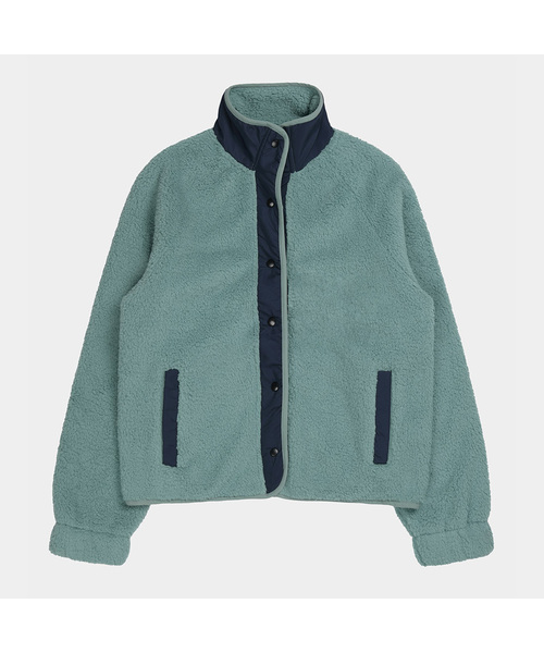 PIGMENT(ピグメント)の「フリース配色オープンジャンパー (KYJP2509193)(その他アウター・レディース・ブラウン/ネイビー/ミント・FREE)」の3枚目の写真