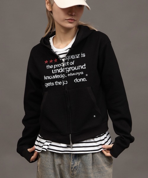 SEQUENZ(シークエンズ)の「【SEQUENZ/シークエンズ】THERMAL LADIES ZIP UP(パーカー・メンズ・ブラック/杢グレー/ピンク・FREE)」の1枚目の写真