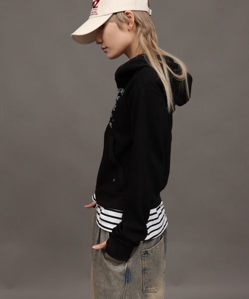 SEQUENZ(シークエンズ)の「【SEQUENZ/シークエンズ】THERMAL LADIES ZIP UP(パーカー・メンズ・ブラック/杢グレー/ピンク・FREE)」の9枚目の写真