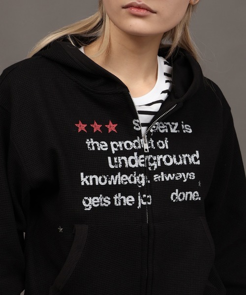 SEQUENZ(シークエンズ)の「【SEQUENZ/シークエンズ】THERMAL LADIES ZIP UP(パーカー・メンズ・ブラック/杢グレー/ピンク・FREE)」の10枚目の写真