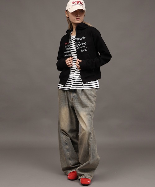 SEQUENZ(シークエンズ)の「【SEQUENZ/シークエンズ】THERMAL LADIES ZIP UP(パーカー・メンズ・ブラック/杢グレー/ピンク・FREE)」の13枚目の写真