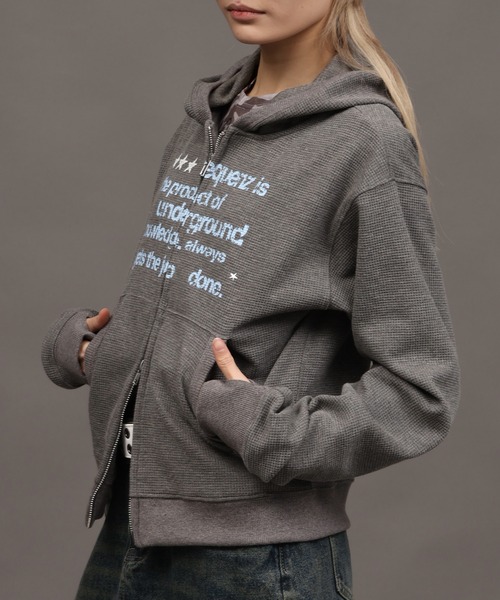 SEQUENZ(シークエンズ)の「【SEQUENZ/シークエンズ】THERMAL LADIES ZIP UP(パーカー・メンズ・ブラック/杢グレー/ピンク・FREE)」の17枚目の写真