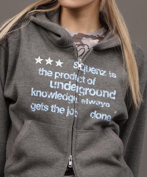 SEQUENZ(シークエンズ)の「【SEQUENZ/シークエンズ】THERMAL LADIES ZIP UP(パーカー・メンズ・ブラック/杢グレー/ピンク・FREE)」の22枚目の写真