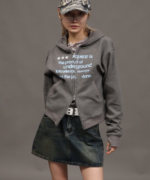 SEQUENZ(シークエンズ)の「【SEQUENZ/シークエンズ】THERMAL LADIES ZIP UP(パーカー・メンズ・ブラック/杢グレー/ピンク・FREE)」の18枚目の写真