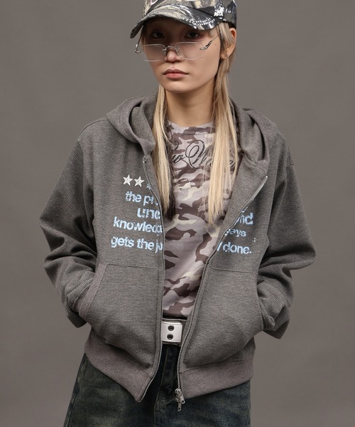 SEQUENZ(シークエンズ)の「【SEQUENZ/シークエンズ】THERMAL LADIES ZIP UP(パーカー・メンズ・ブラック/杢グレー/ピンク・FREE)」の21枚目の写真