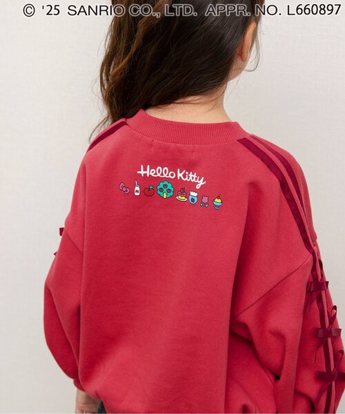 sanrio（サンリオ）の「【ハローキティ】　サイドリボントレーナー（スウェット・キッズ・アイボリー/レッド・80/90/100/110/120/130/140）」の5枚目の写真