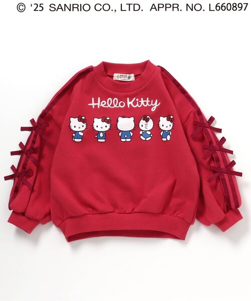 sanrio（サンリオ）の「【ハローキティ】　サイドリボントレーナー（スウェット・キッズ・アイボリー/レッド・80/90/100/110/120/130/140）」の13枚目の写真