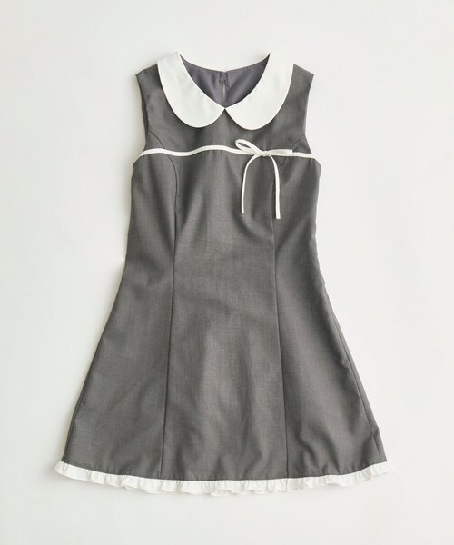 OLIVE des OLIVE（オリーブデオリーブ）の「【Belle Charme】Pure Ribbon Mini Dress（ドレス・レディース・ブラック/トップグレー・FREE）」の14枚目の写真