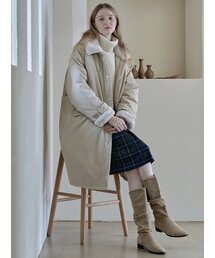 AVANT-G（アバン）の「Safari Fur Long Padding Jumper - BEIGE（ダウンジャケット/コート）」
