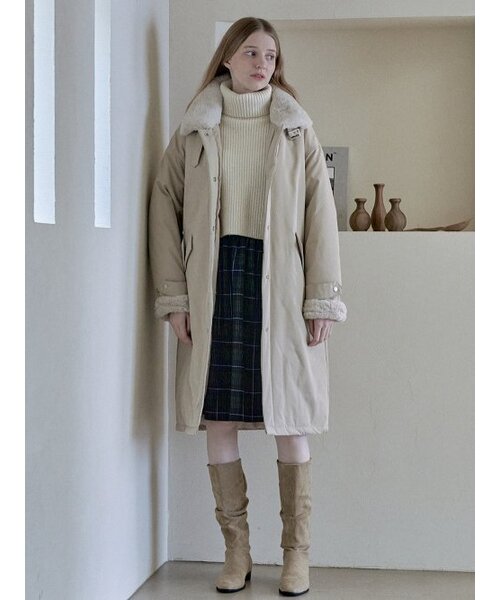 AVANT-G(アバン)の「Safari Fur Long Padding Jumper - BEIGE(ダウンジャケット/コート・レディース・その他・FREE)」の4枚目の写真