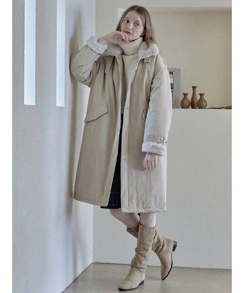 AVANT-G(アバン)の「Safari Fur Long Padding Jumper - BEIGE(ダウンジャケット/コート・レディース・その他・FREE)」の5枚目の写真