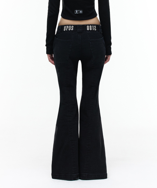 OPUS 0012（オーパス0012）の「Op. 09 WICKED SLIM FLARE DENIM PANTS BLACK（デニムパンツ・レディース・その他・SMALL/MEDIUM）」の14枚目の写真