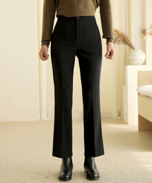 BBAEBBAE（ペッペ）の「Black semi-bootcut slacks with waistband and spandex（スラックス）」