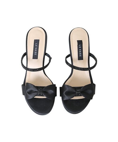 LEVASE（ルバズ）の「e.g) ria spangle sandal-black 6cm（サンダル・レディース・その他・38/39/35/36/37/36.5/37.5/35.5/38.5）」の2枚目の写真