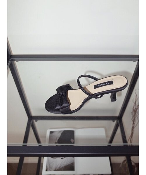 LEVASE（ルバズ）の「e.g) ria spangle sandal-black 6cm（サンダル・レディース・その他・38/39/35/36/37/36.5/37.5/35.5/38.5）」の4枚目の写真