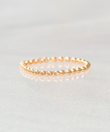 NOIR DE POUPEE（ノワールドプーペ）の「【WEB限定】K18vermeil ハーフチェーンリング ボール＆ロール（リング）」