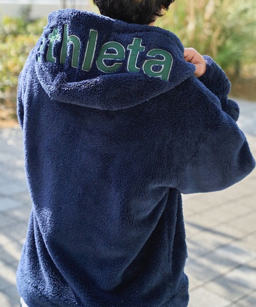 ATHLETA（アスレタ）の「［ athleta ］シェルパフリースジップアップフーディ（パーカー・レディース・ブラック系/チャコール/ネイビー/ホワイト/グレー系/ネイビー系/ホワイト系・2/1）」の7枚目の写真