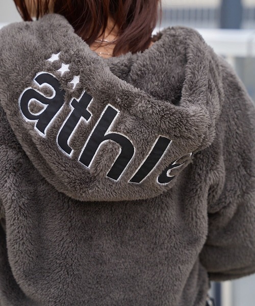 ATHLETA（アスレタ）の「［ athleta ］シェルパフリースジップアップフーディ（パーカー・レディース・ブラック系/チャコール/ネイビー/ホワイト/グレー系/ネイビー系/ホワイト系・2/1）」の12枚目の写真