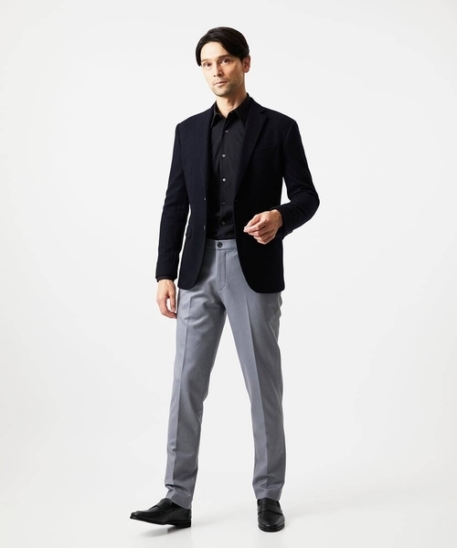 MICHEL KLEIN HOMME   （ミッシェルクランオム）の「ウールテーラードジャケット（テーラードジャケット・メンズ・グレー/ネイビー・MEDIUM/LARGE/X-LARGE）」の4枚目の写真