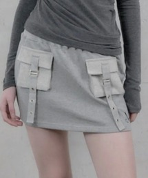 MUCENT/TIAJEアイレットスウェットミニスカート