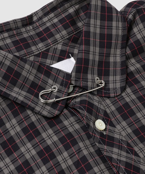 TAKAHIROMIYASHITATheSoloIst.（タカヒロミヤシタザソロイスト）の「pin hole round collar shirt.（シャツ/ブラウス・メンズ・ネイビー/グリーン/ブラック・46）」の12枚目の写真