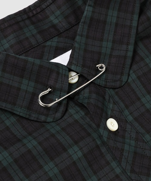 TAKAHIROMIYASHITATheSoloIst.（タカヒロミヤシタザソロイスト）の「pin hole round collar shirt.（シャツ/ブラウス・メンズ・ネイビー/グリーン/ブラック・46）」の11枚目の写真