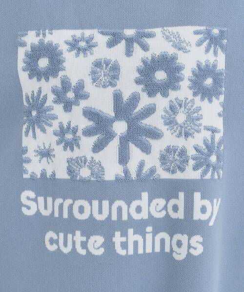 SHOO・LA・RUE（シューラルー）の「【体型カバー】ちくちくしにくい お花ロゴジャカードスウェットライクニット（ニット/セーター・レディース・オレンジ系1/ブルー系6/チャコールグレー/ホワイト系3・00）」の20枚目の写真