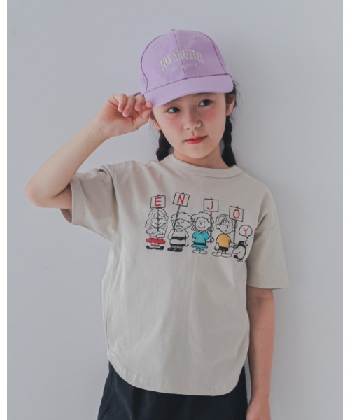 2nd(セカンド)の「ジーンズベーセカンド ENJOYTシャツ(Tシャツ/カットソー・キッズ・オフホワイト/ブラック/アイボリー・160cm/150cm/110cm)」の3枚目の写真