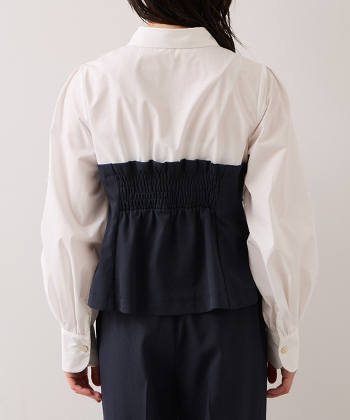 VIS(ビス)の「【美easy】コンフォートドッキングシャツ/イージーケア(シャツ/ブラウス・レディース・グレー/ネイビー/ベージュ・FREE)」の13枚目の写真