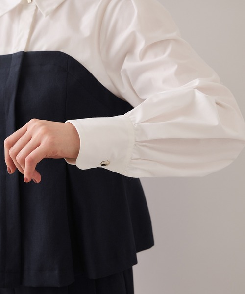 VIS(ビス)の「【美easy】コンフォートドッキングシャツ/イージーケア(シャツ/ブラウス・レディース・グレー/ネイビー/ベージュ・FREE)」の17枚目の写真