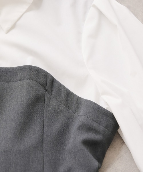 VIS(ビス)の「【美easy】コンフォートドッキングシャツ/イージーケア(シャツ/ブラウス・レディース・グレー/ネイビー/ベージュ・FREE)」の18枚目の写真