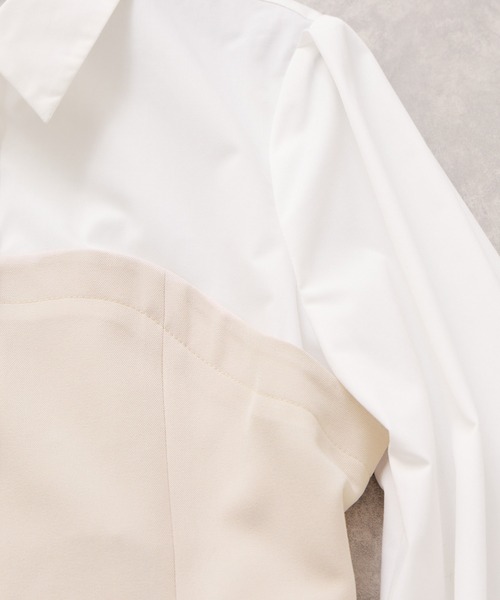 VIS(ビス)の「【美easy】コンフォートドッキングシャツ/イージーケア(シャツ/ブラウス・レディース・グレー/ネイビー/ベージュ・FREE)」の8枚目の写真
