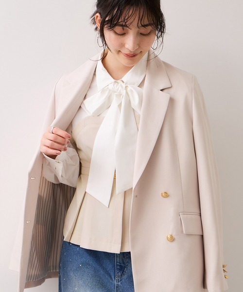 VIS(ビス)の「【美easy】コンフォートドッキングシャツ/イージーケア(シャツ/ブラウス・レディース・グレー/ネイビー/ベージュ・FREE)」の20枚目の写真