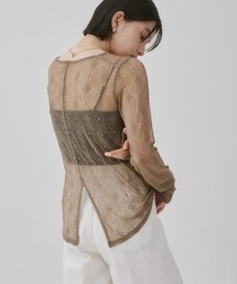 hunch（ハンチ）の「前後2WAY ネットレーストップス　セレモニー/オケージョン対応（Tシャツ/カットソー）」