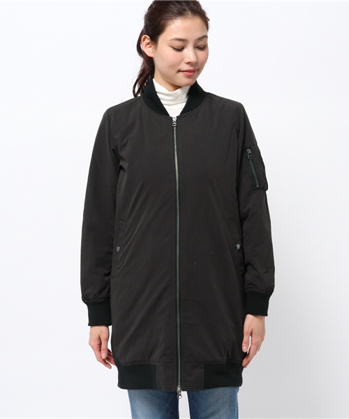 OUTLET(アウトレット)の「【WHO'S WHO gallery】GGマイクロウェザーピーチロングMA-1(MA-1・レディース・ネイビー/オリーブ/ブラック・FREE)」の9枚目の写真