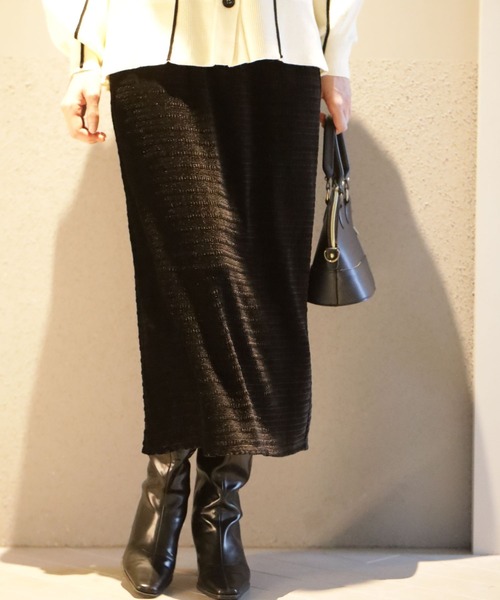 Ehre style(エーレスタイル)の「伸びて、包み込む。極上タイトスカート(スカート・レディース・ブラック/ブラウン・FREE)」の7枚目の写真
