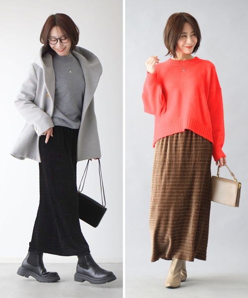 Ehre style(エーレスタイル)の「伸びて、包み込む。極上タイトスカート(スカート・レディース・ブラック/ブラウン・FREE)」の9枚目の写真