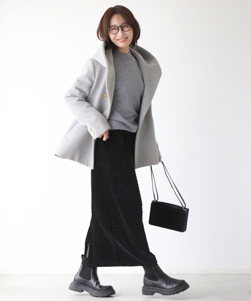 Ehre style(エーレスタイル)の「伸びて、包み込む。極上タイトスカート(スカート・レディース・ブラック/ブラウン・FREE)」の21枚目の写真