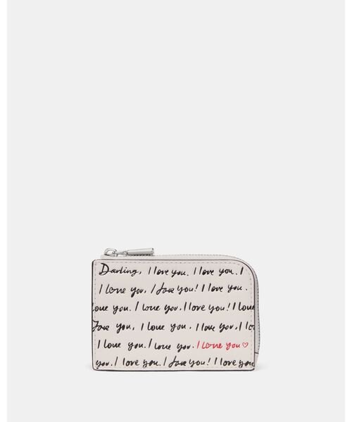 kate spade new york(ケイトスペード ニューヨーク)の「アイ ラブ ユー ミニ ジップ カード ケース(カードケース・レディース・ベージュ・ONESIZE)」の1枚目の写真