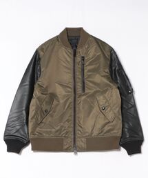 NO WAY（ノーウェイ）の「/MMMM/ラムレザー袖切替MA-1ブルゾン（MA-1）」